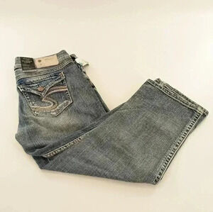Silver McKenzie Capri For Women Size 29W Low Rise Straight Fit NWT